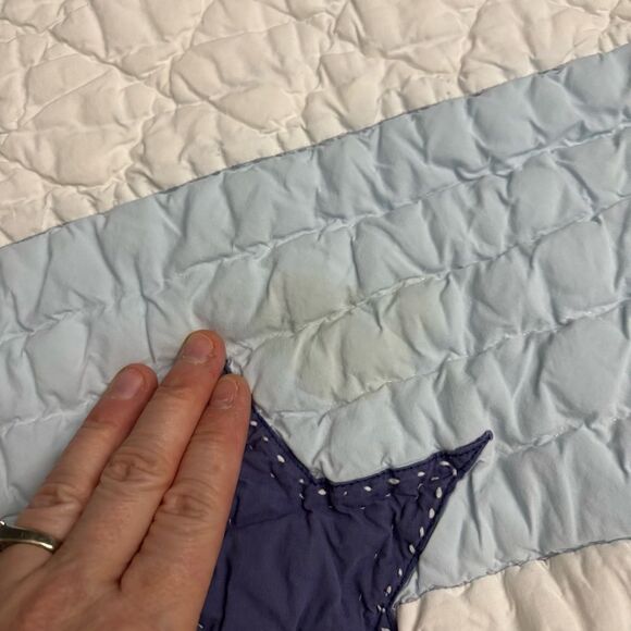 Pottery Barn Kids Blue and Yellow Star Quilt - Picture 5 of 5